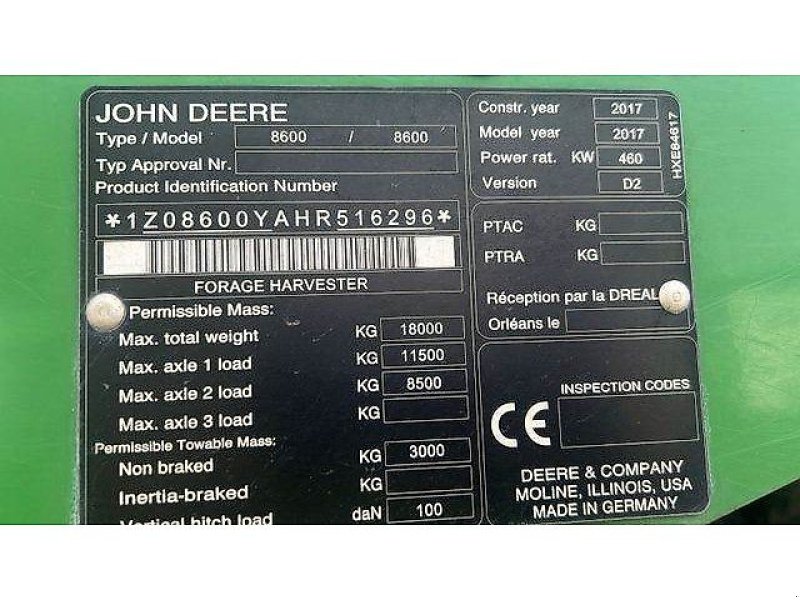 Feldhäcksler tipa John Deere 8600 i, Gebrauchtmaschine u Altenstadt (Slika 9)