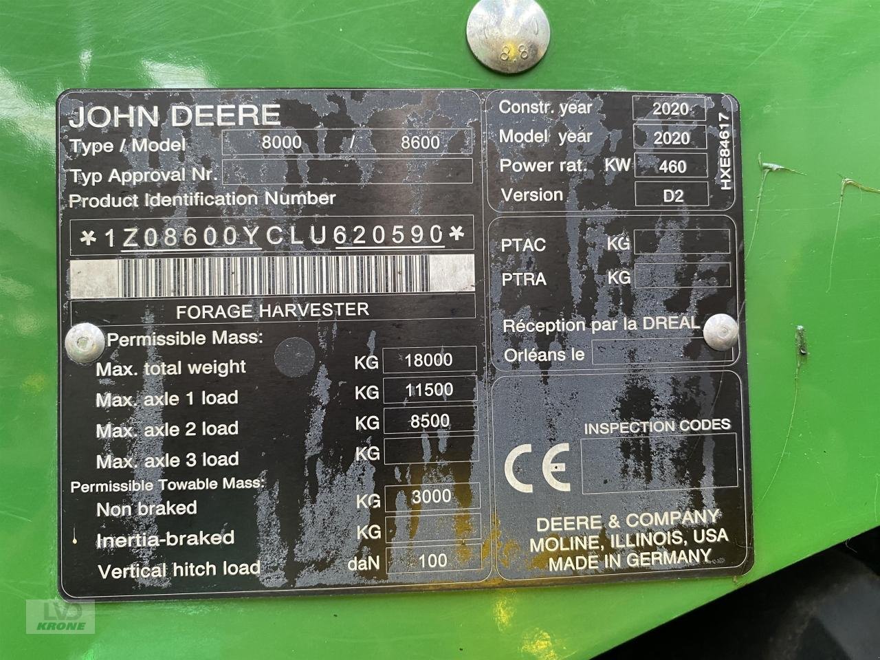 Feldhäcksler des Typs John Deere 8600i, Gebrauchtmaschine in Spelle (Bild 12)