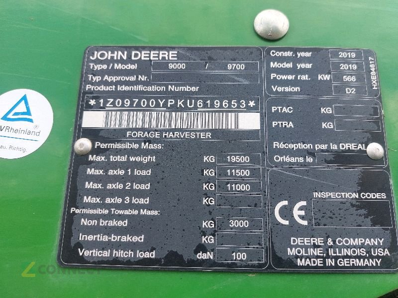 Feldhäcksler typu John Deere 9700i, Gebrauchtmaschine w Rochlitz (Zdjęcie 4)