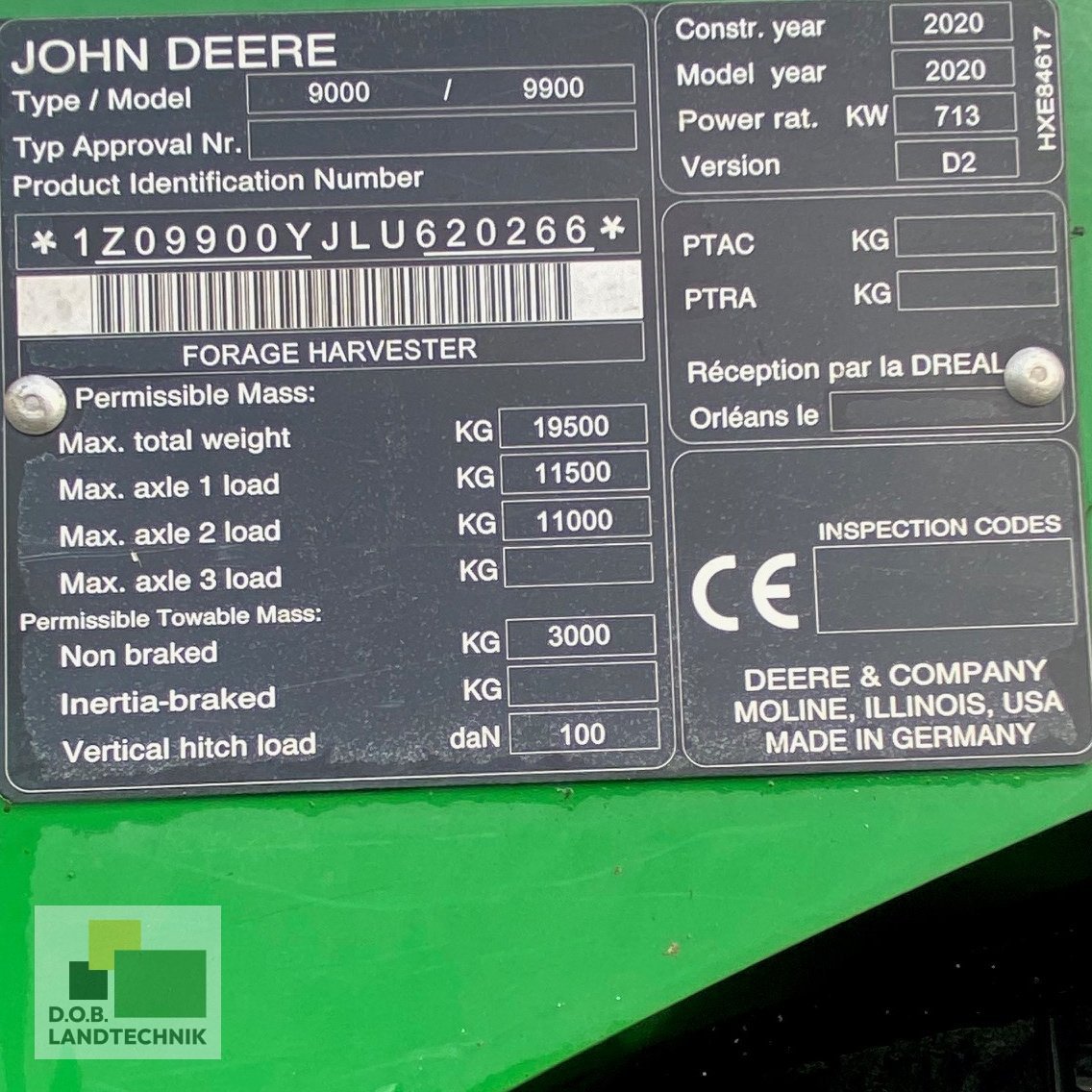 Feldhäcksler a típus John Deere 9900 i, Gebrauchtmaschine ekkor: Lauterhofen (Kép 9)