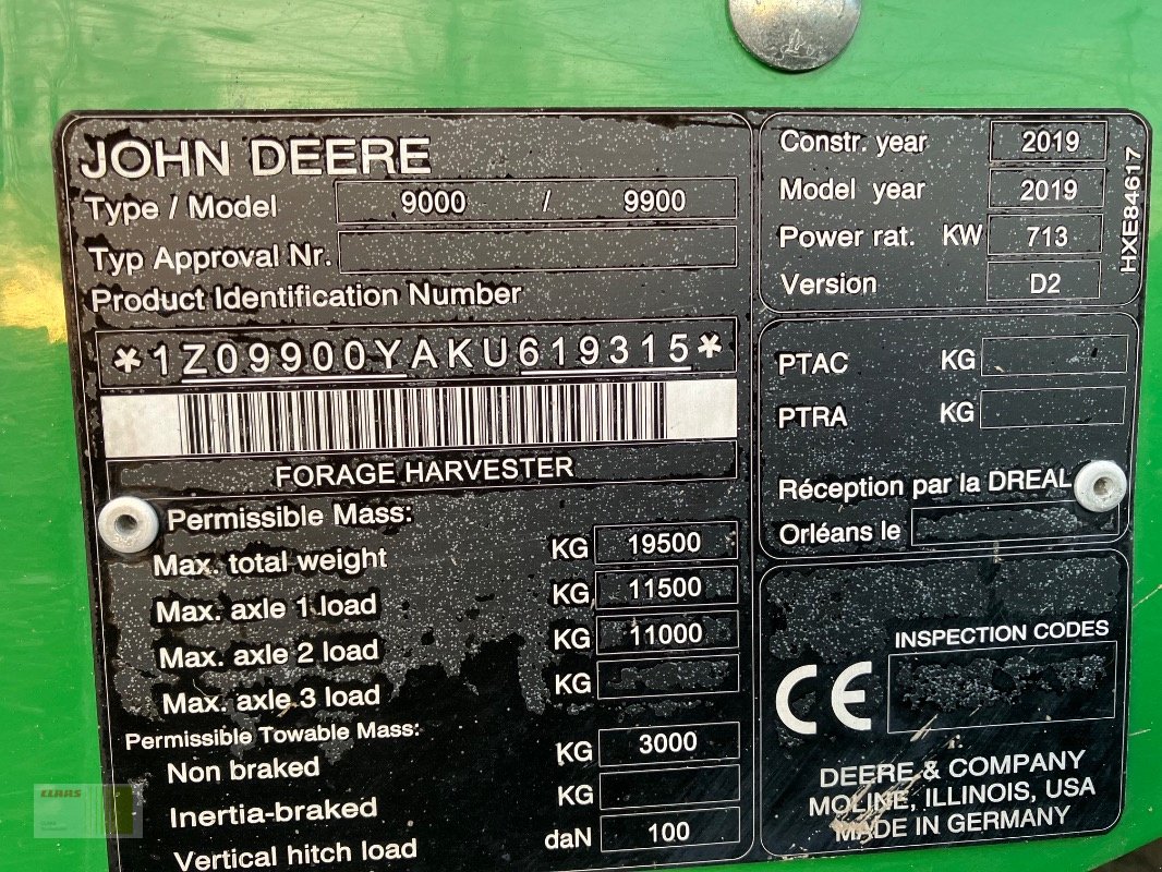 Feldhäcksler des Typs John Deere 9900i, Gebrauchtmaschine in Bordesholm (Bild 12)