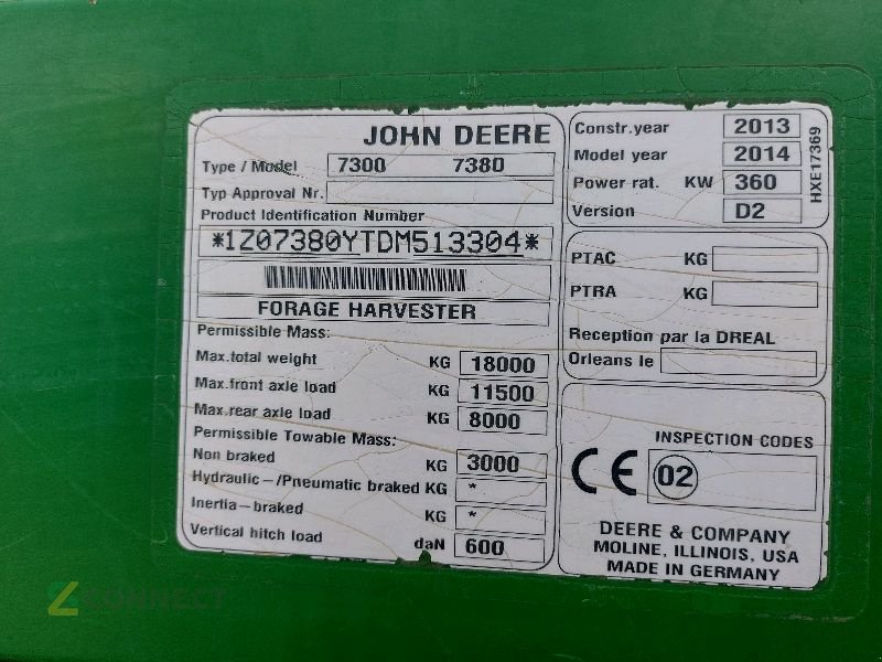 Feldhäcksler del tipo John Deere John Deere 7380i, Gebrauchtmaschine en Gerichshain (Imagen 5)