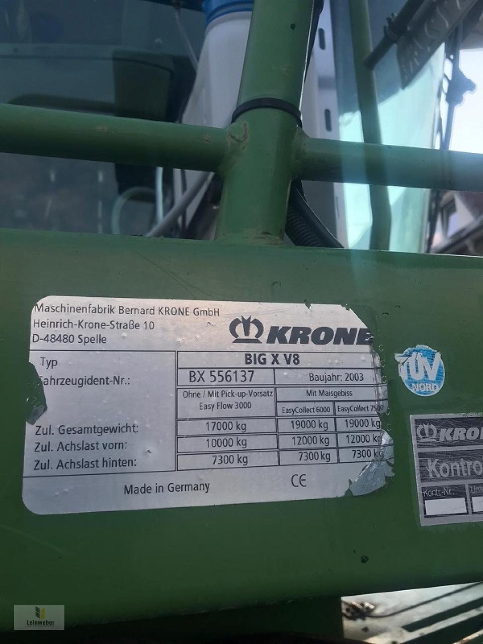 Feldhäcksler des Typs Krone Big X V8, Gebrauchtmaschine in Neuhof - Dorfborn (Bild 7)