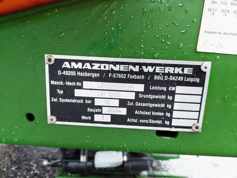 Feldspritze of the type Amazone UF 1000 Feldspritze, Gebrauchtmaschine in St. Marienkirchen (Picture 10)