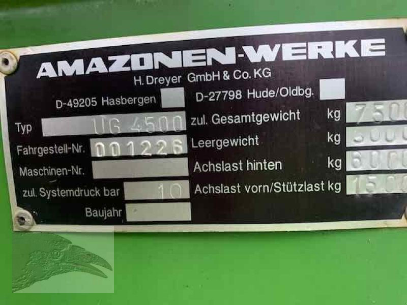 Feldspritze typu Amazone UG 4500 Magna, Gebrauchtmaschine w Hermannsburg (Zdjęcie 13)