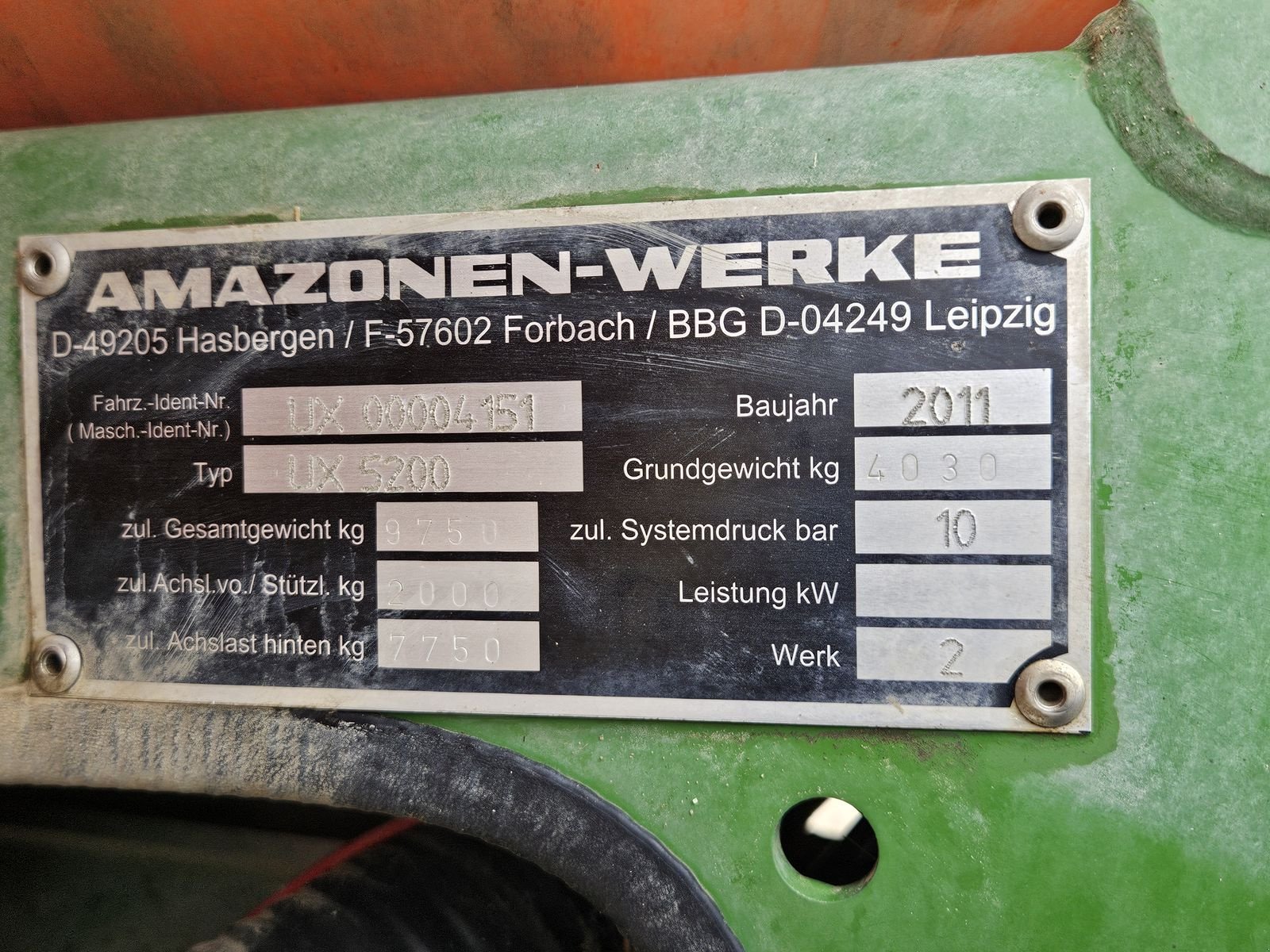 Feldspritze du type Amazone UX 5200 Super, Gebrauchtmaschine en Sieget in der Wart (Photo 2)