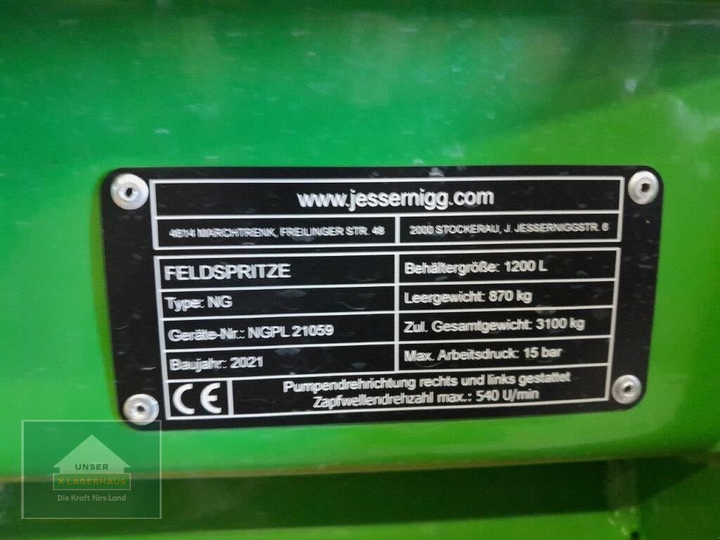 Feldspritze du type Jessernigg NG 1200L, Gebrauchtmaschine en Lambach (Photo 2)