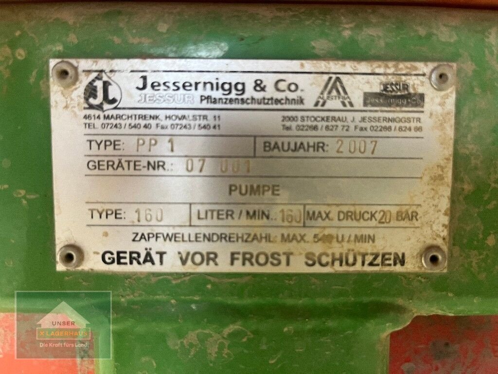 Feldspritze типа Jessernigg PP1 800L, Gebrauchtmaschine в Enns (Фотография 6)