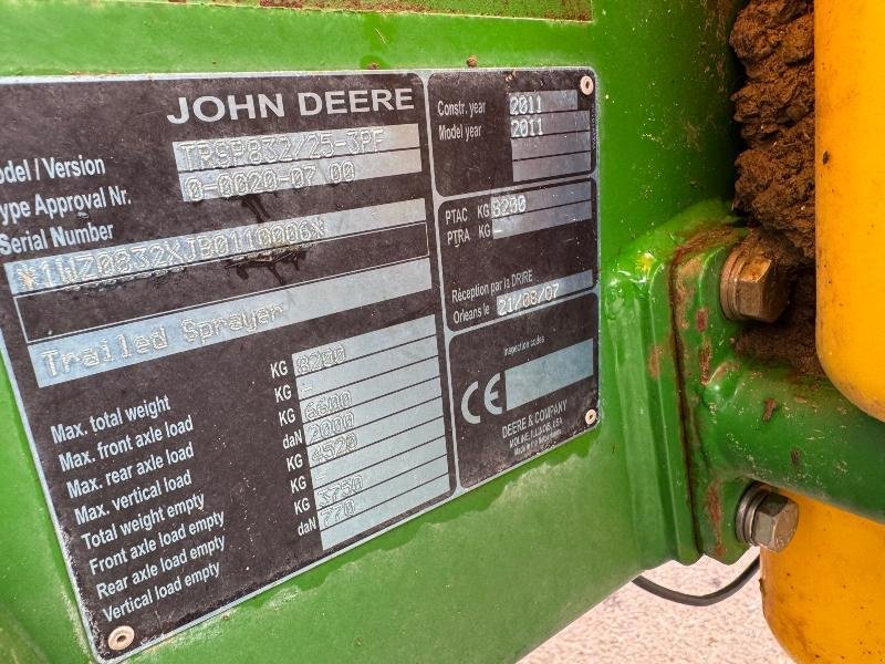 Feldspritze tipa John Deere 832, Gebrauchtmaschine u Wargnies Le Grand (Slika 9)