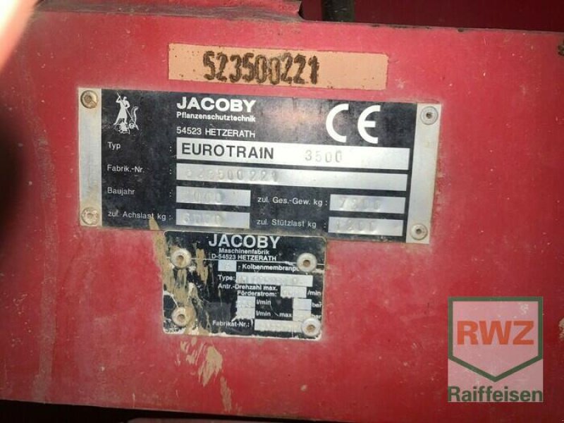 Feldspritze του τύπου Sonstige Jacoby EuroTrain 3500, Gebrauchtmaschine σε Kruft (Φωτογραφία 7)