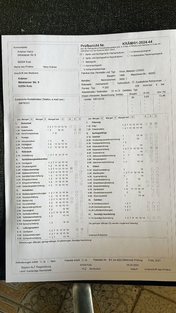 Feldspritze del tipo Vicon LS 3505, Gebrauchtmaschine en Thanstein (Imagen 8)