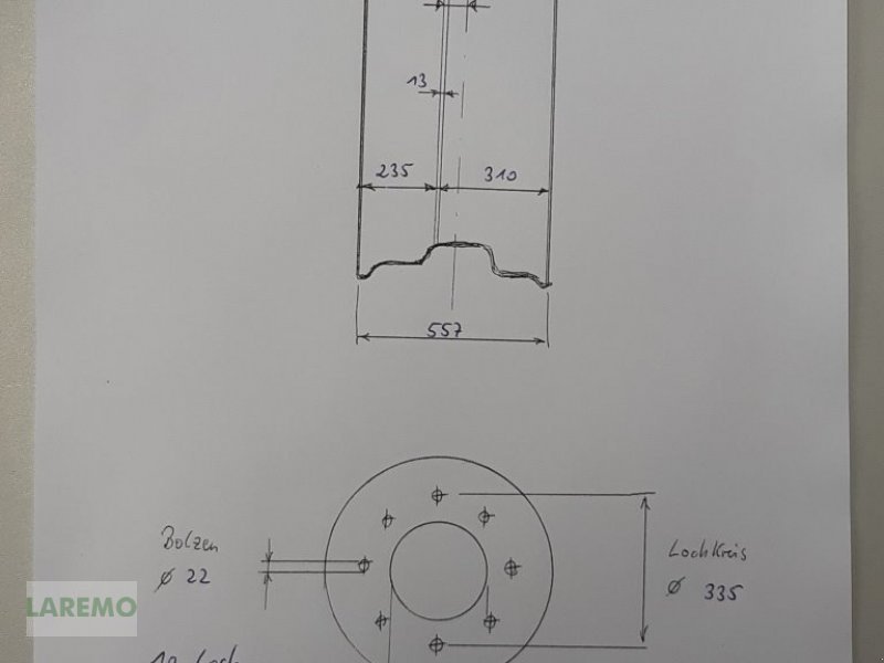 Felge Türe ait CLAAS Ares, Arion 400-600, Axion 800-900, Neumaschine içinde Langenwetzendorf (resim 2)