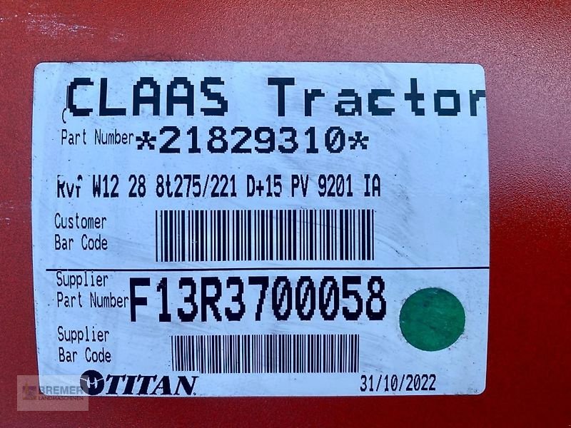 Felge a típus CLAAS Vorderradfelgen 12*28, Arion 4.., A72, Gebrauchtmaschine ekkor: Asendorf (Kép 3)