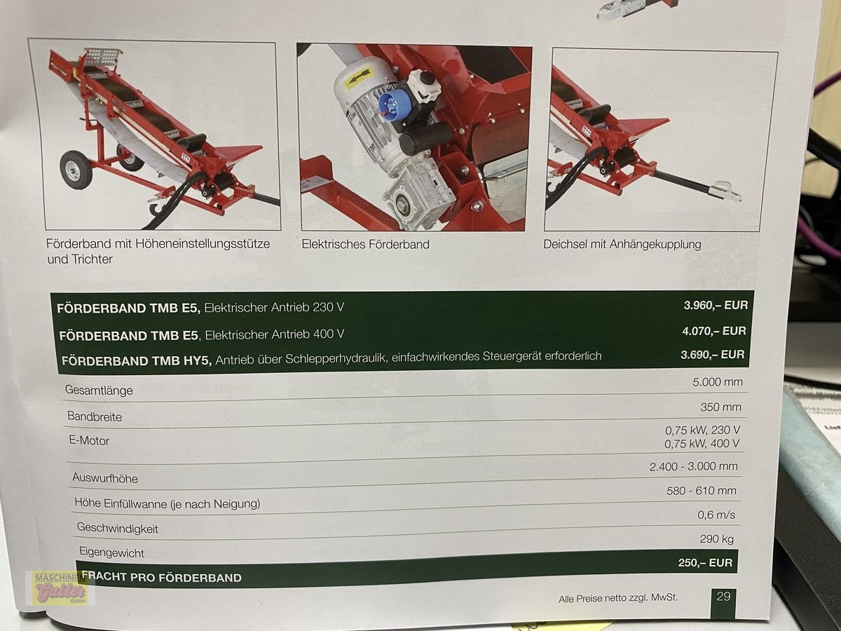 Förderanlage typu Sonstige Vogesenblitz TMB E5 Förderband 5m, Neumaschine v Kötschach (Obrázek 14)