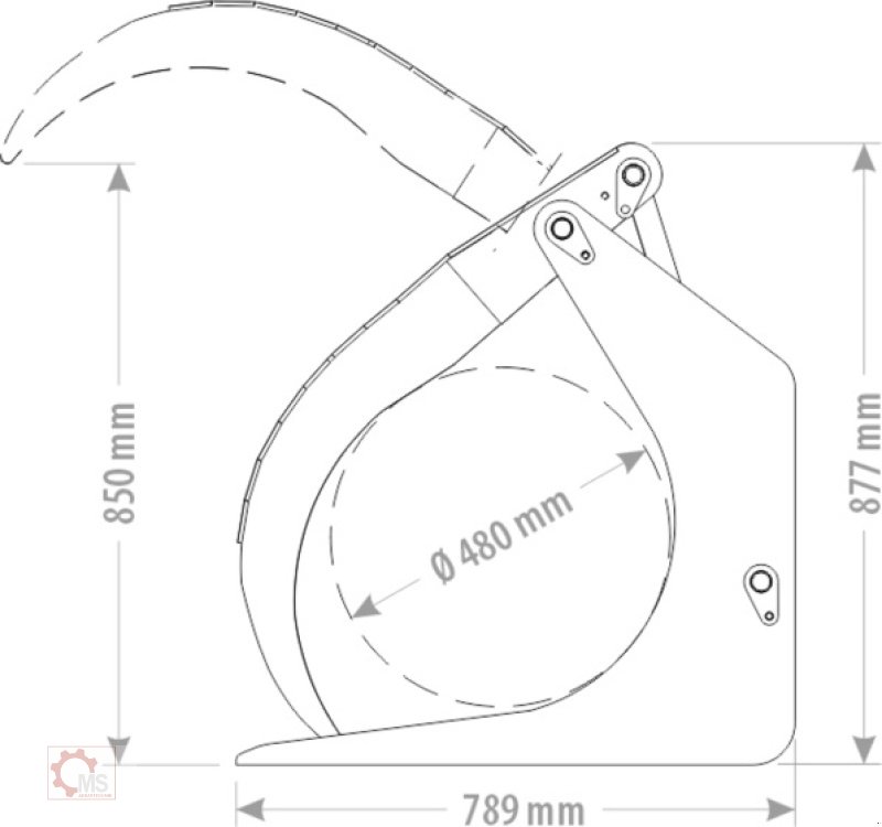 Forstgreifer und Zange a típus MS Holzgreifer Forstzange, Neumaschine ekkor: Tiefenbach (Kép 2)