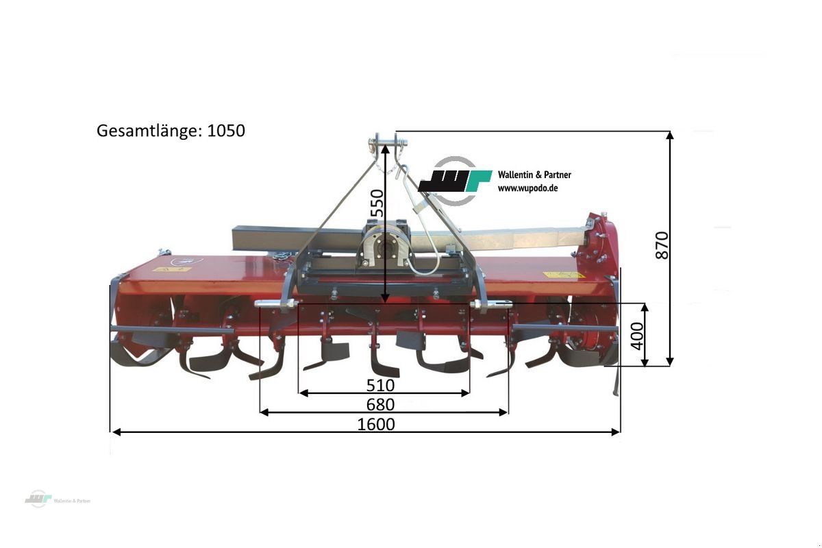 Fräse des Typs FPM Bodenfräse 1,45 m mech. Seitenverstellung, Neumaschine in Wesenberg (Bild 3)