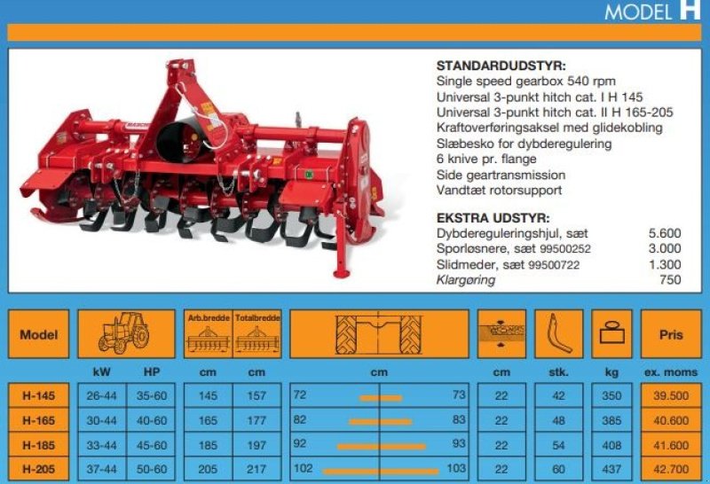 Fräse tip Maschio H 205 Ny fræser, Gebrauchtmaschine in Hobro (Poză 2)