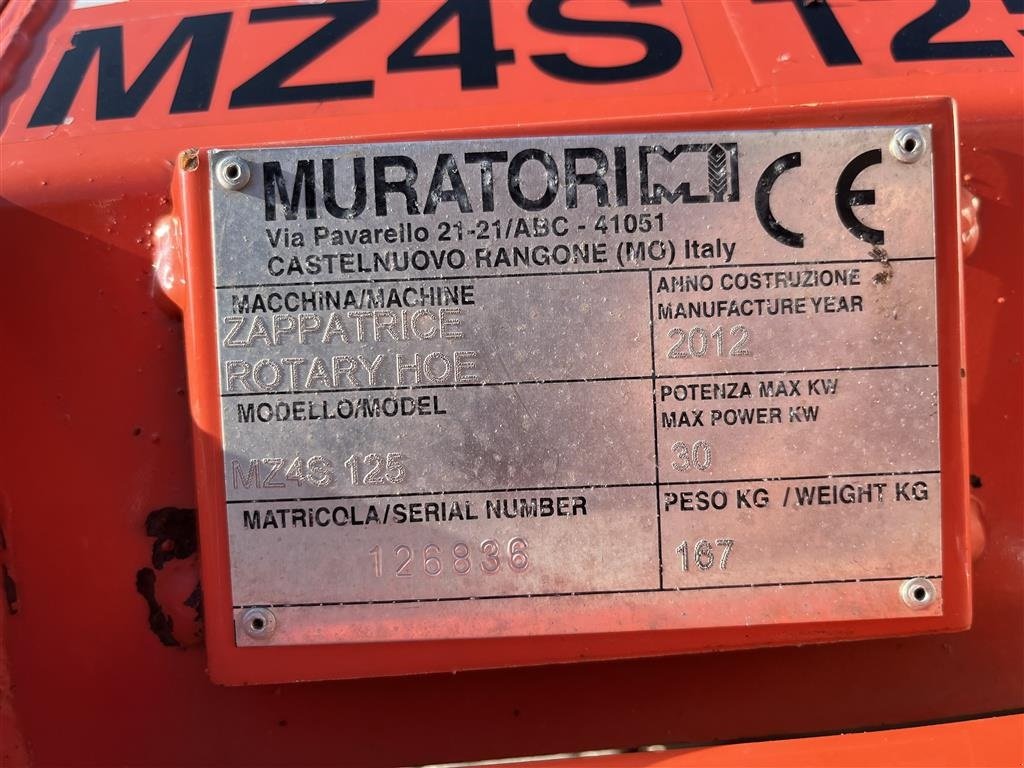 Fräse типа Muratori MZ4S 125 fræser står rigtig flot, Gebrauchtmaschine в Rønnede (Фотография 3)