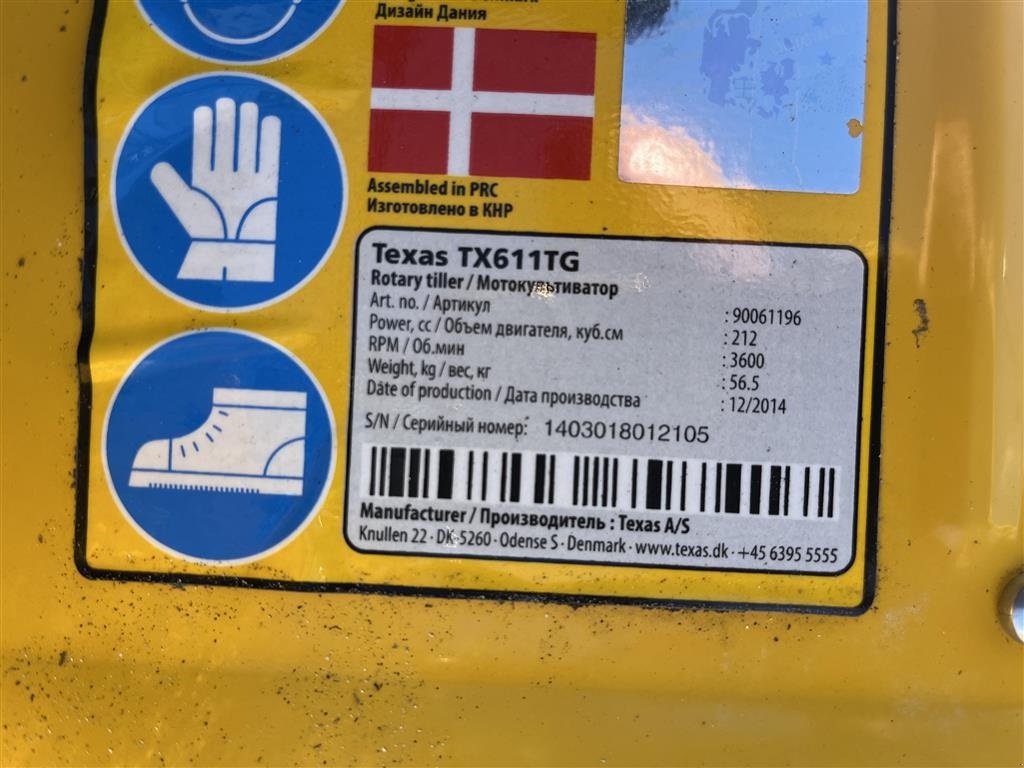 Fräse typu Texas Trading TX611tg havefræser som ny!, Gebrauchtmaschine v Rønnede (Obrázok 8)