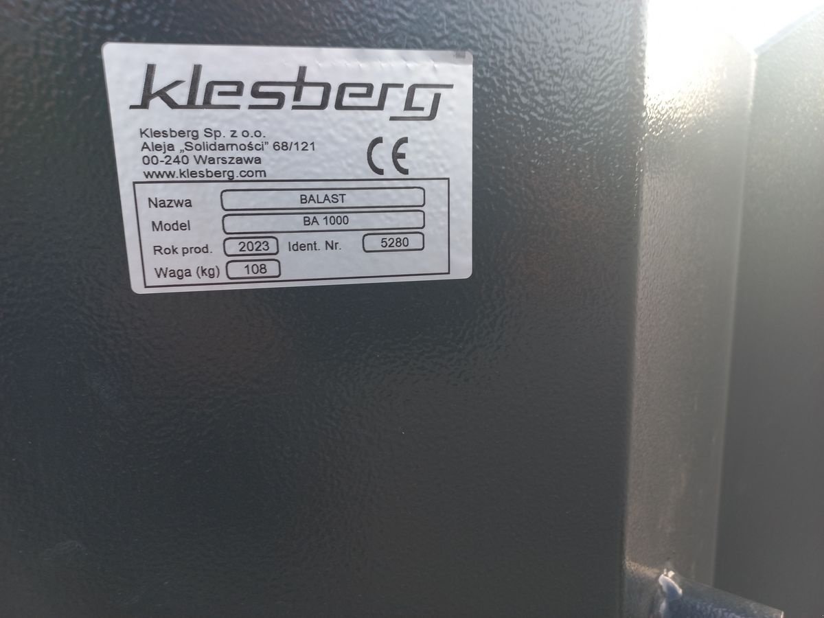 Frontgewicht του τύπου Sonstige Klesberg 1000kg, Gebrauchtmaschine σε Saxen (Φωτογραφία 4)