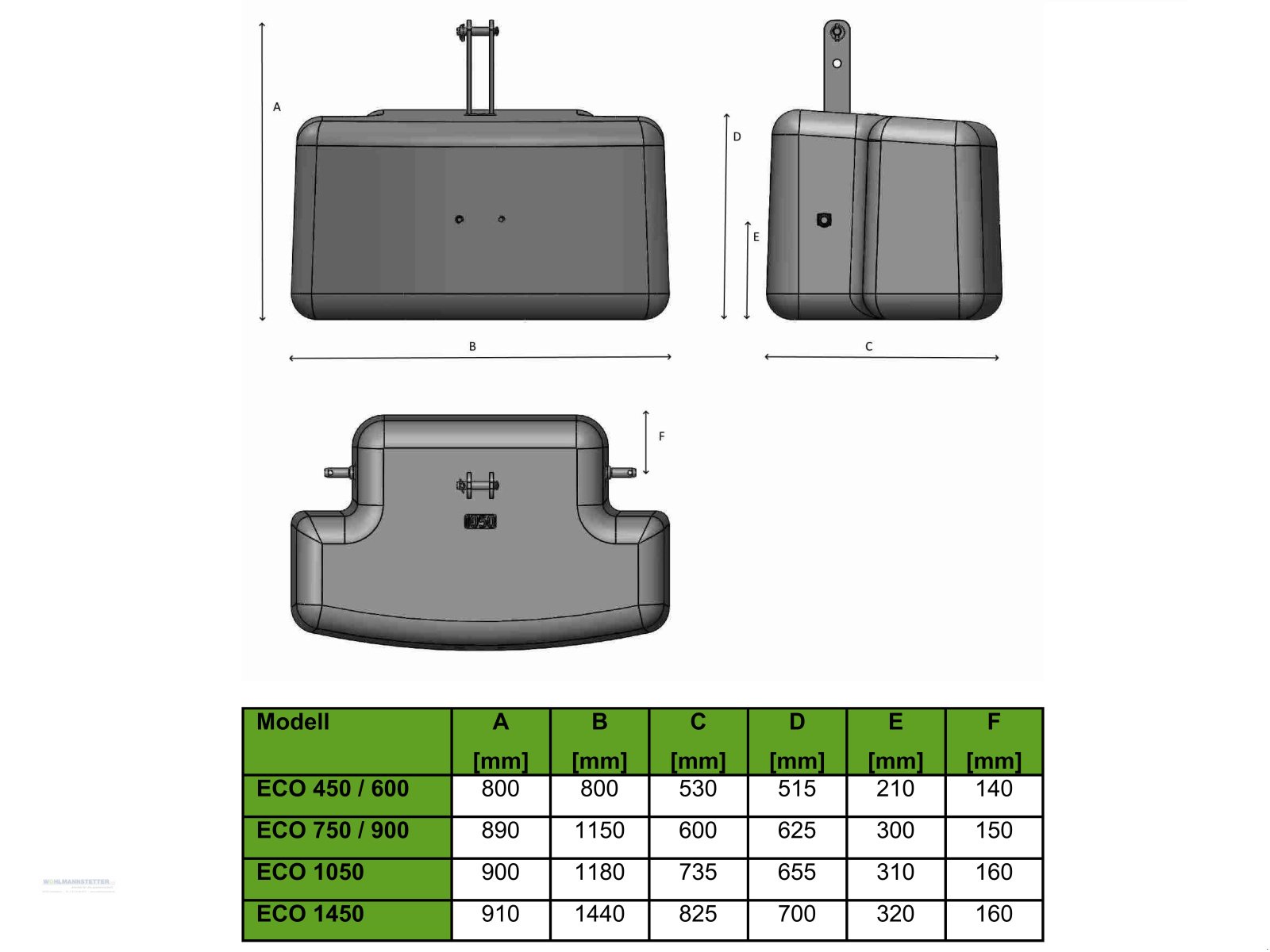 Frontgewicht tipa Tenwinkel ECO-Top 1050 kg, Neumaschine u Unterdietfurt (Slika 10)