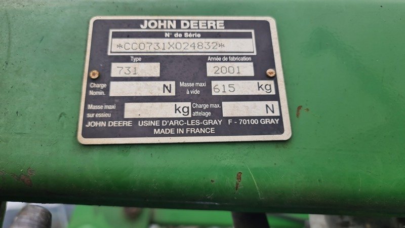 Fronthydraulik & Zapfwelle typu John Deere 731, Gebrauchtmaschine v Altendorf (Obrázek 3)