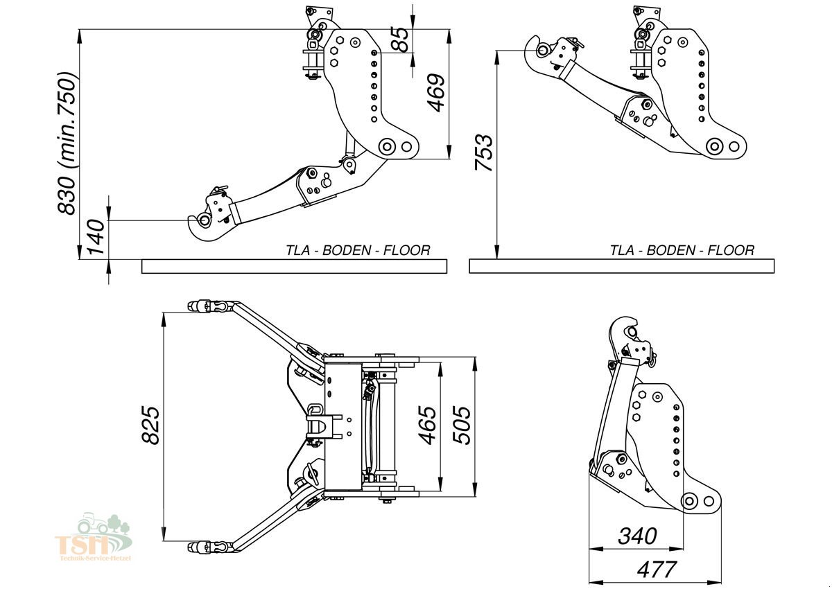 Fronthydraulik a típus Lesnik Passgen.Fronthydr. S17 Deutz 06 / 07 3,4-, Neumaschine ekkor: Burkhardtsdorf/OT Eibenberg (Kép 2)