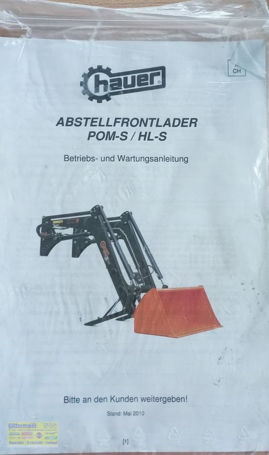 Frontlader типа Hauer POM-S / HL-S, Gebrauchtmaschine в Eferding (Фотография 1)