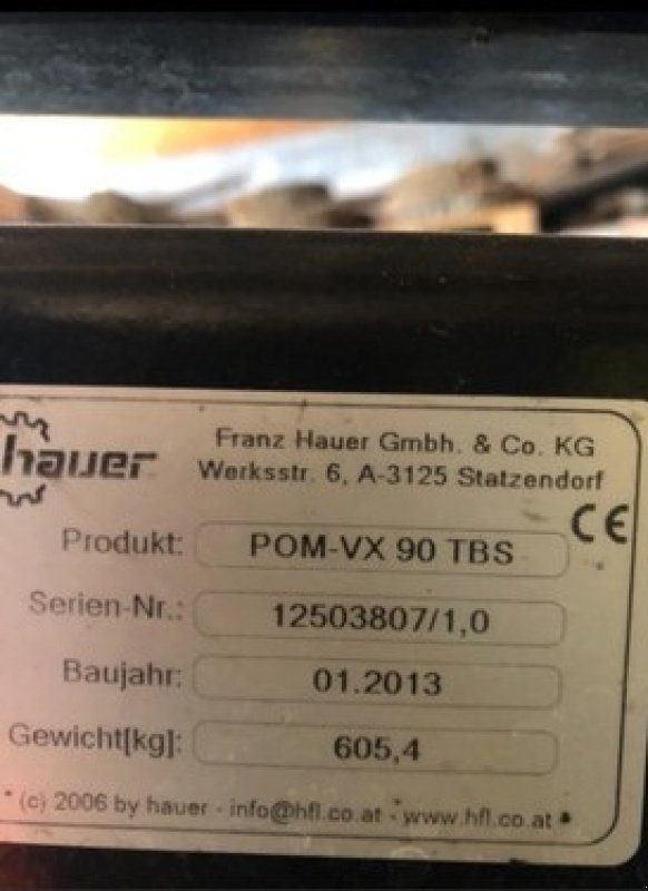 Frontlader of the type Hauer POM-VX 90 TBS, Gebrauchtmaschine in Pasching (Picture 4)