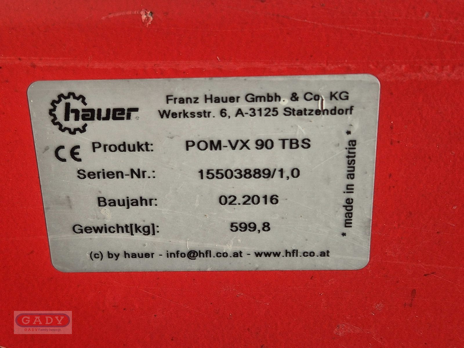 Frontlader van het type Hauer POM VX90 FRONTLADER, Gebrauchtmaschine in Lebring (Foto 11)