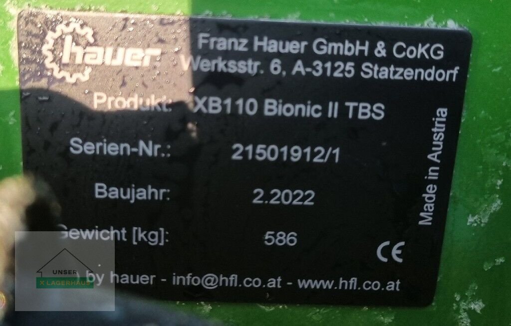 Frontlader tip Hauer XB 110 Bionic II, Gebrauchtmaschine in St. Michael (Poză 8)