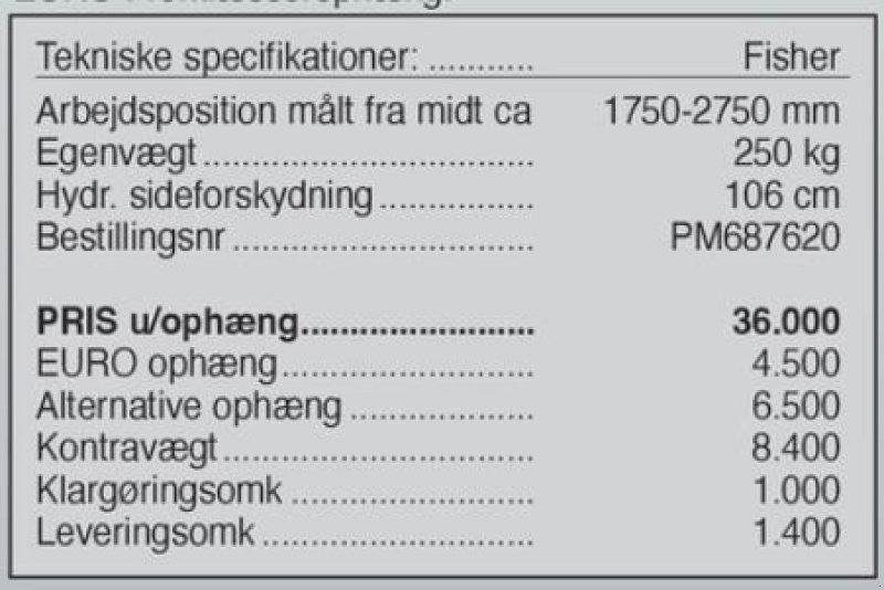 Frontlader a típus SaMASZ Fisher Hydraulisk Arm, Gebrauchtmaschine ekkor: Vrå (Kép 8)