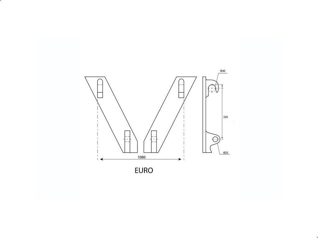 Frontlader del tipo Sonstige SE 1500 Kg Pallegafler 1,1m gafler, Gebrauchtmaschine en Lintrup (Imagen 2)