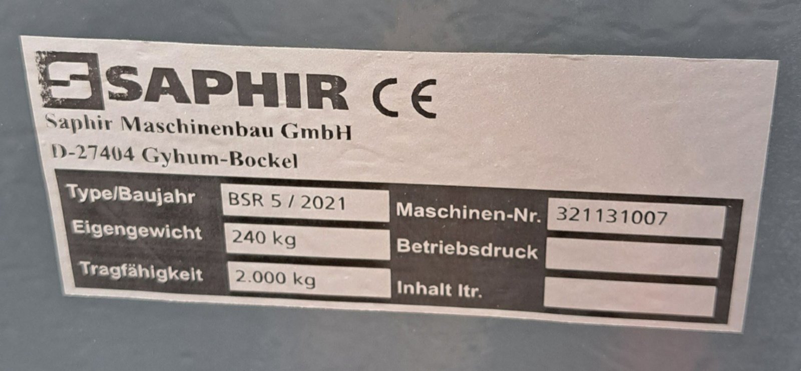 Frontladerzubehör (Bagger) des Typs Saphir Ballenspieß BSR 5, Gebrauchtmaschine in Burkau (Bild 6)