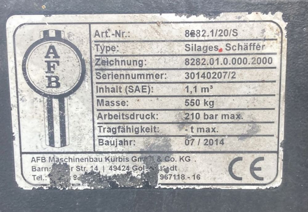 Frontladerzubehör (Bagger) typu Schäffer Greifschaufel 2m, Gebrauchtmaschine v Burkau (Obrázek 7)