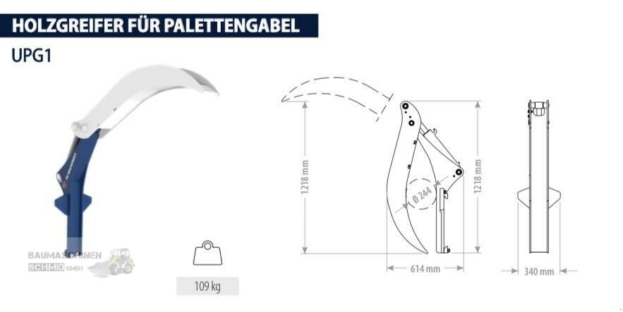 Frontladerzubehör (Bagger) tip Schmid Niederhalter Stammgreifer Holzgreifer, Neumaschine in Stetten (Poză 7)