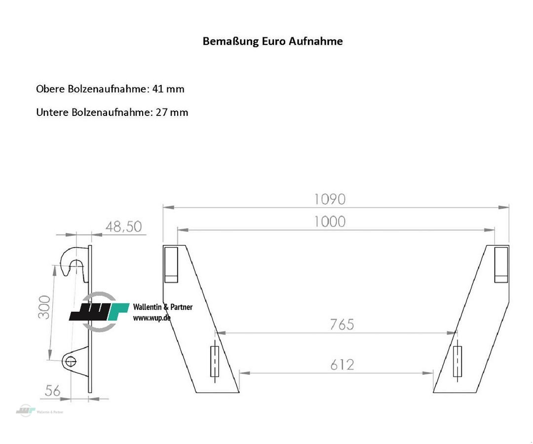 Frontladerzubehör typu Alö Ballenspieß Euroaufnahme 115 cm 3 Zinken, Neumaschine v Wesenberg (Obrázek 4)