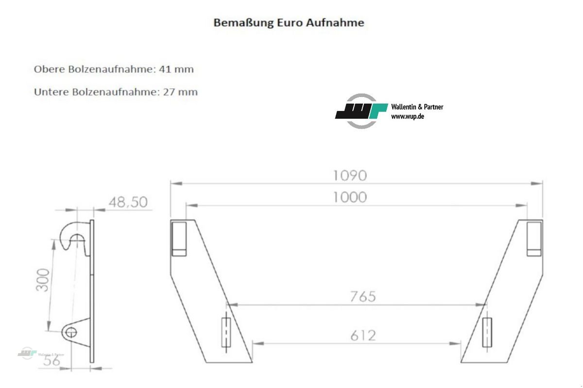 Frontladerzubehör typu Alö Frontladerschaufel 1,20 m Euroaufnahme  0,2 m³, Neumaschine w Wesenberg (Zdjęcie 3)