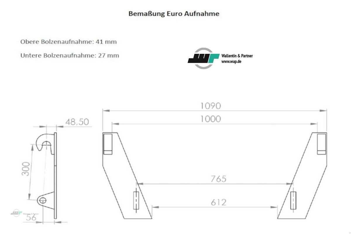 Frontladerzubehör a típus Alö Frontladerschaufel 1,30 m Euroaufnahme 0,34m³, Neumaschine ekkor: Wesenberg (Kép 3)