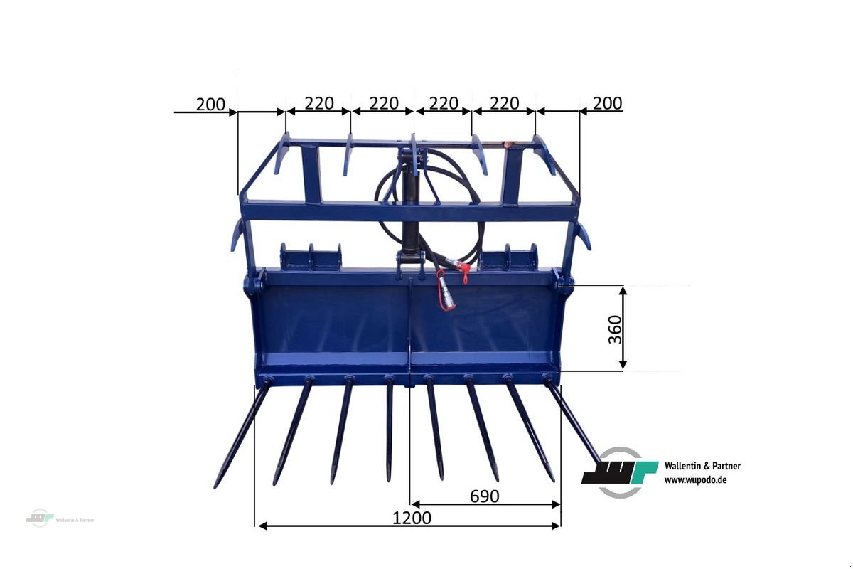 Frontladerzubehör typu Alö Krokodilgebiss 1,40m Mini Skid Steer 0,37 m³, Neumaschine v Wesenberg (Obrázek 2)