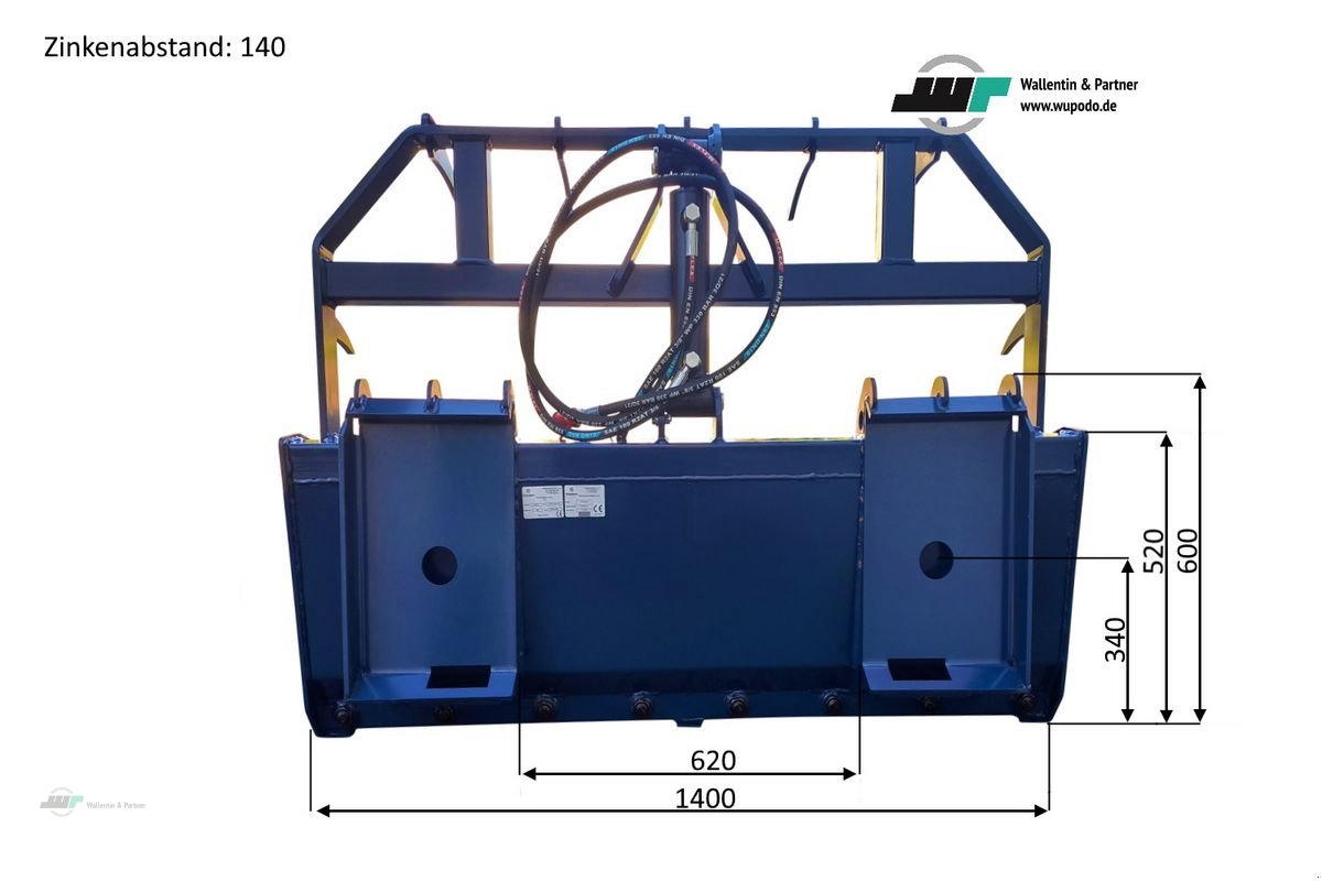 Frontladerzubehör del tipo Alö Krokodilgebiss 1,40m Mini Skid Steer 0,37 m³, Neumaschine en Wesenberg (Imagen 4)