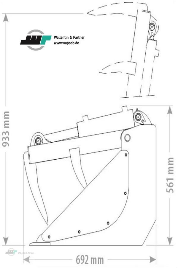 Frontladerzubehör del tipo Alö Krokodilschaufel 1,20 m Arbeitsbreite MX C1 Aufn, Neumaschine en Wesenberg (Imagen 5)