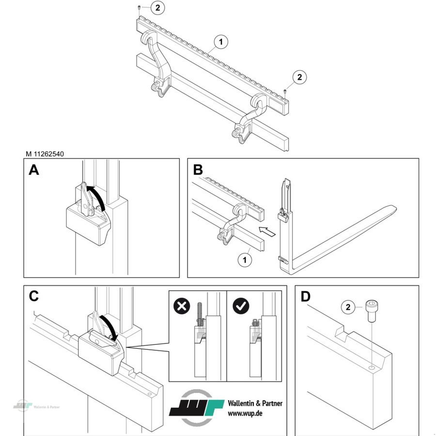 Frontladerzubehör del tipo Alö Palettengabel Frontlader Euroaufnahme Gabelträge, Neumaschine en Wesenberg (Imagen 3)