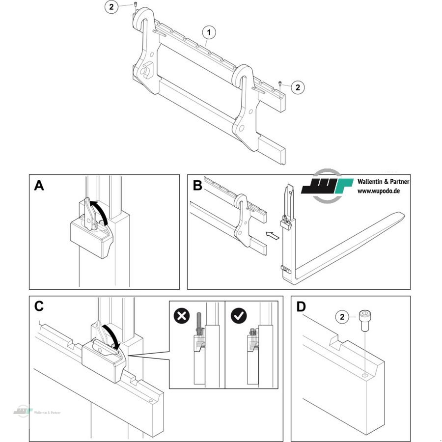 Frontladerzubehör tip Alö Palettengabel Frontlader Schäffer SHW neue Ausfü, Neumaschine in Wesenberg (Poză 2)