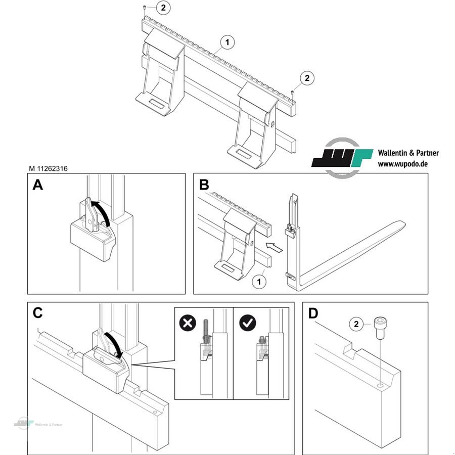 Frontladerzubehör typu Alö Palettengabel Frontlader Skid Steer ALÖ bis 1 To, Neumaschine w Wesenberg (Zdjęcie 6)