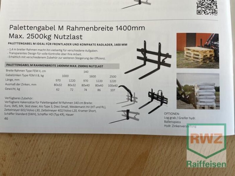 Frontladerzubehör типа Alö Palettengabel Rahmen 1400, Gebrauchtmaschine в Geldern (Фотография 6)