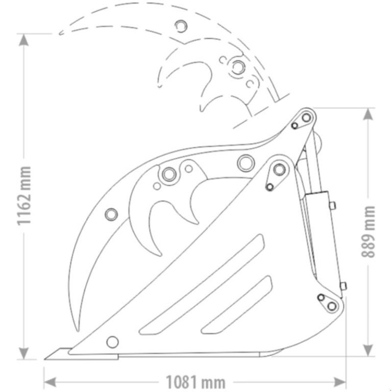 Frontladerzubehör typu FK Machinery Sten skovl m/ overgreb Euroskifte, Gebrauchtmaschine w Vinderup (Zdjęcie 3)