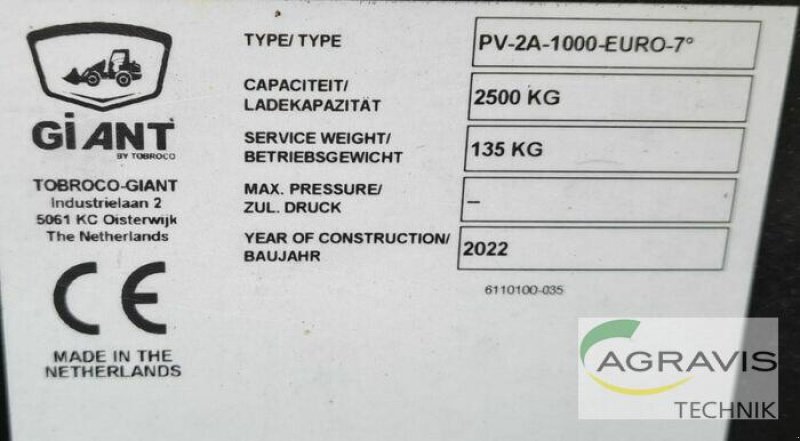 Frontladerzubehör du type GiANT PALETTENGABEL 1.000 MM EURO, Neumaschine en Melle-Wellingholzhausen (Photo 4)