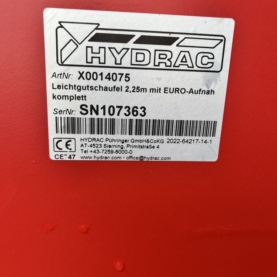 Frontladerzubehör του τύπου Hydrac Leichtgutschaufel 2,25m / 1205l, Neumaschine σε Tamsweg (Φωτογραφία 2)