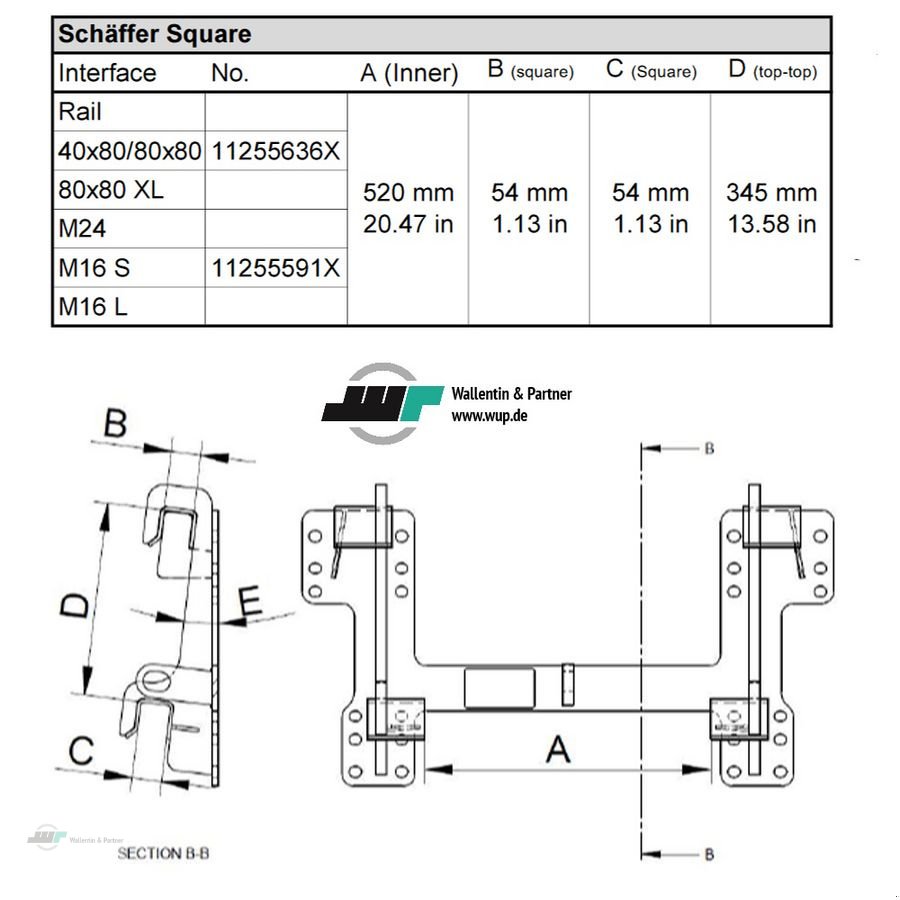 Frontladerzubehör Türe ait Sonstige Palettengabel Schäffer Square alte Ausführung Ho, Neumaschine içinde Wesenberg (resim 3)